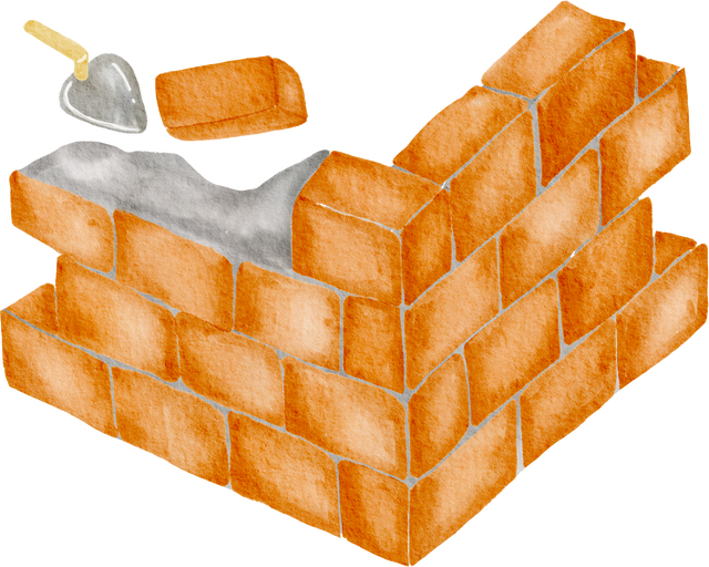 Wall brick watercolor